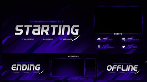 Minimal Full Stream Overlay Pack Template Download on Behance