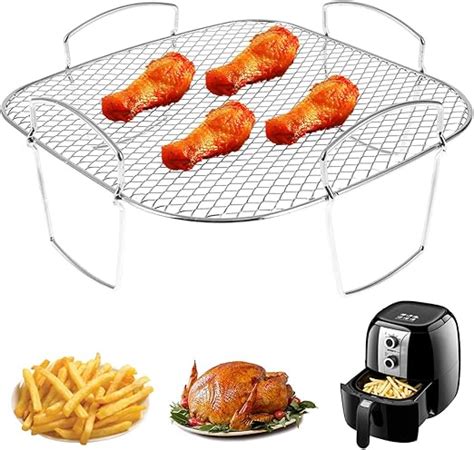 Air Fryer Rack Grilling Rack Stainless Steel Dehydrator Rack Multi Purpose Cooking Rack Toast