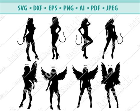 Sexy Woman Svg Sexy Angels And Demon Svg Sexy Lady Svg Woman