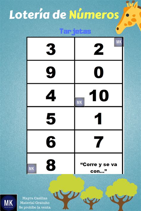 Juego De Loteria De Numeros Para Niños Para Imprimir Loteria De