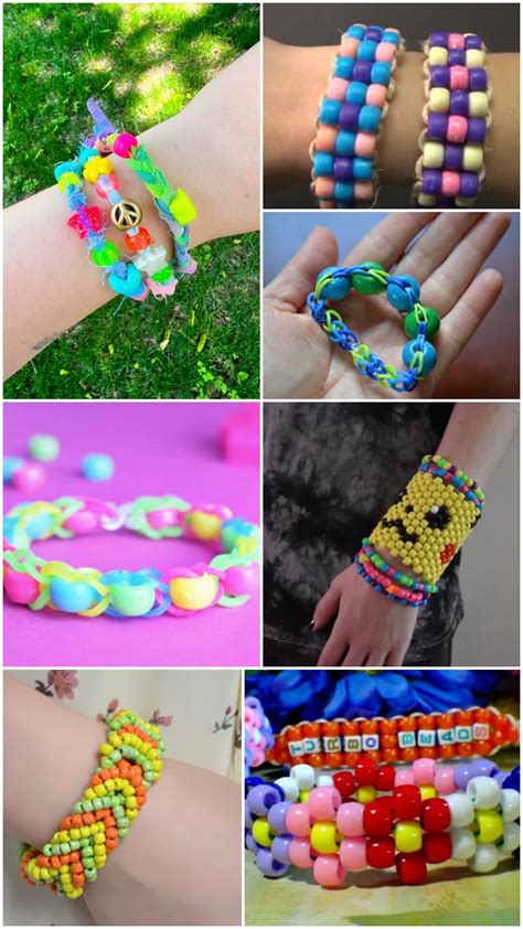 Pony Bead Bracelet Crafts For Kids Kids Art And Craft