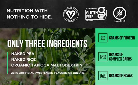 Naked Vegan Mass Natural Vegan Weight Gainer Protein Powder Lb Bulk Gmo Free Gluten Free