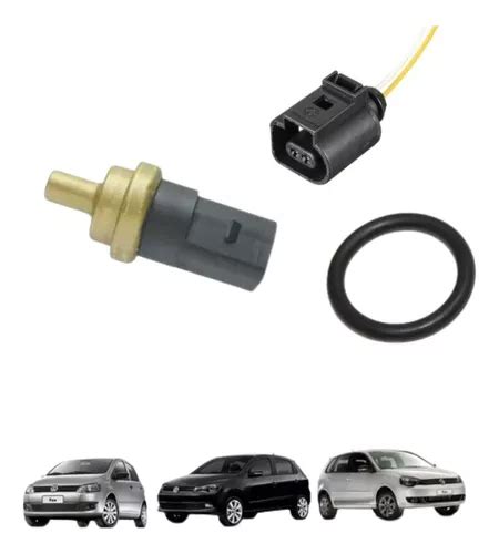 Kit Sensor Temperatura Plug Voyage Gol G G Cinza Pinos