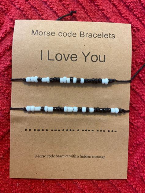 Jewelry That Says I Love You Morse Code Jewelry Bracelet For Him Bracelet For Her Couples