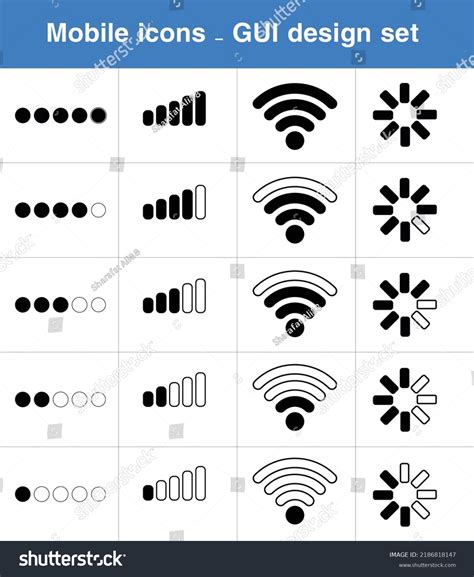 Vector Set Radio Tower Symbols Antenna Stock Vector Royalty Free