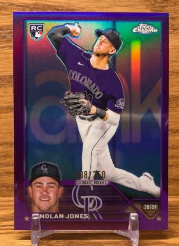 Nolan Jones Purple Refractor Rookie Card Topps Chrome