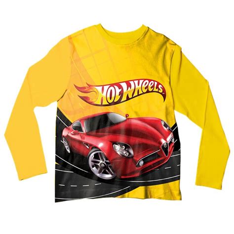 Camiseta Adulto Hot Wheels Carro Vermelho Ml Submarino