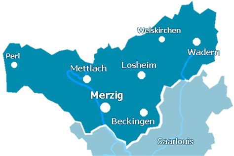 Kreis Merzig Wadern Kreisgebiet Merzig Wadern