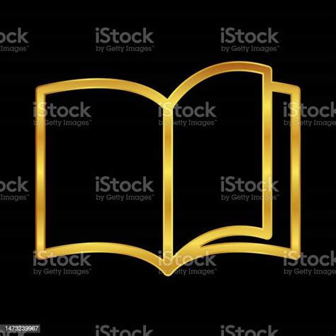 Book Icon In Gold Colored Stock Illustration Download Image Now