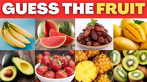 Guess The Fruit Quiz 60 Fruits In 3 Secondes Youtube