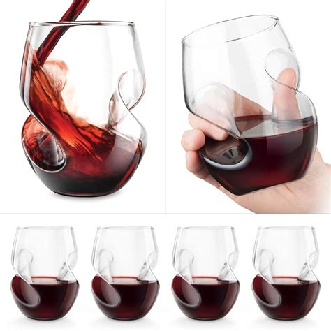 Aerating Stemless Wine Glasses The Green Head