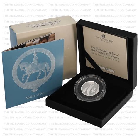 Silver Proof 50p 2022 Platinum Jubilee The Britannia Coin Company