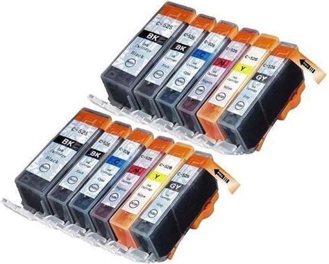 Canon Pgi Bk En Cli Bk C M Y Gy Cartridges Huismerk Bol