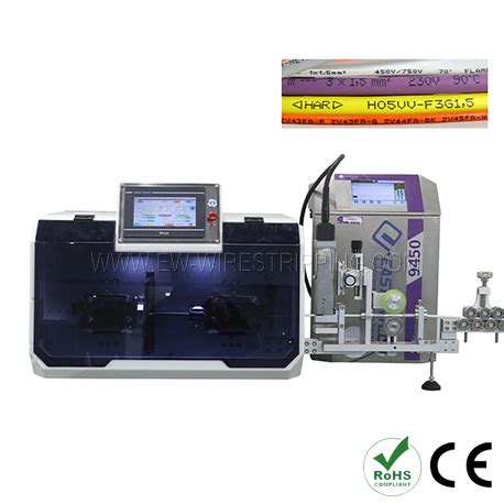 Cable Cutting Stripping Machine With Ink Jet Printer Wire Stripping