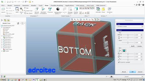 Creating View Orientations In Creo Parametric Youtube