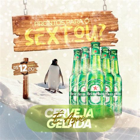 Post Bebidas Cerveja Sextou Social Media Psd Editável [download] Designi