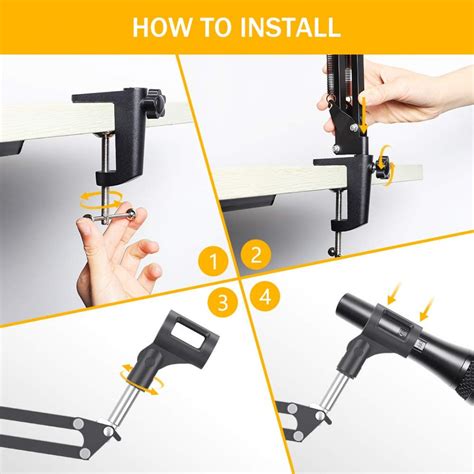 MAONO AU-B01 Microphone Suspension Boom Scissor Arm Stand