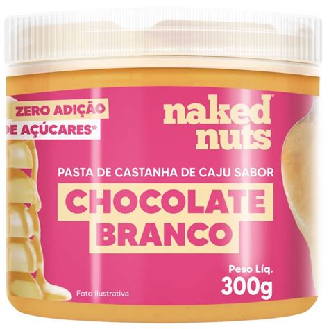 Pasta De Castanha De Caju Chocolate Branco 300g Naked Nuts Penaut