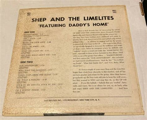 Shep And The Limelites Our Anniversary Vinyl Lp First Pressing Hull 1001 Ebay