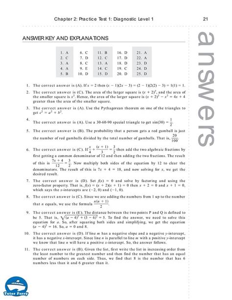 Sat Practice With Answers