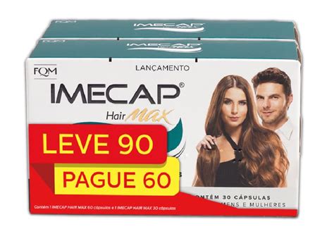 Imecap Hair Max Cabelos e Unhas Kit Leve 90 Pague 60 Cápsulas Pague Menos