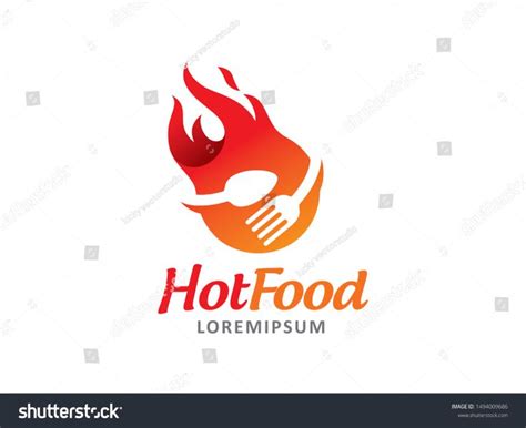 Hot Food Logo Symbol Icon Template Stock Vector Royalty Free 1494009686 Shutterstock Logo