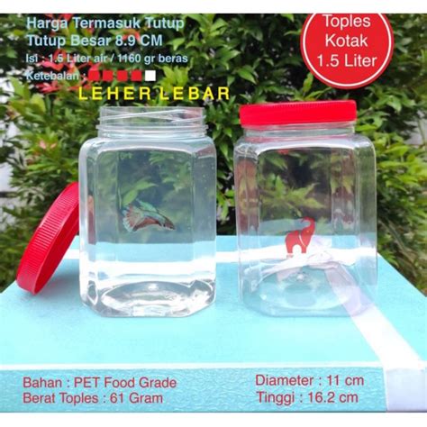 Jual Toples Liter Toples Ml Toples Ikan Cupang Kotak Toples