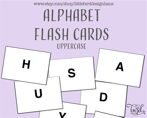 Alphabet Uppercase Flash Cards Printable. Kindergarten. Flashcards ...