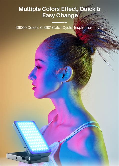 VIJIM R316 Foldable RGB LED Video Light 2600K-12000K 20W 2960 LUX DSLR ...