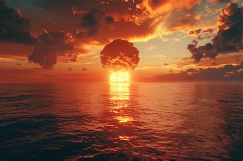 Atomic Bomb Explosion Mushroom Cloud | Premium AI-generated image