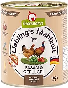 GranataPet Liebling s Mahlzeit Fasan Geflügel Nassfutter für Hunde