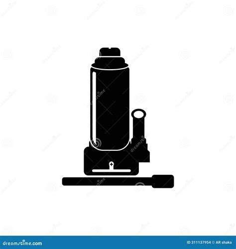 Hydraulic Jack Icon Vector Illustration Design Template Stock Vector