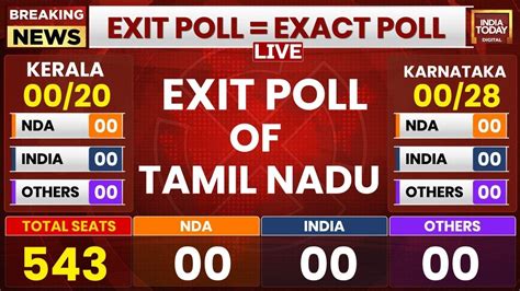 Tamil Nadu Exit Poll Live Exit Poll 2024 Live Lok Sabha 2024 Exit Poll India Today Live