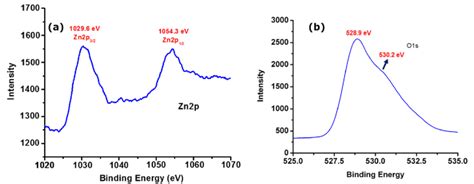 The X Ray Photoemission Spectra Show A Zn 2p And B O 1s Of