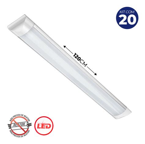 Luminaria Sobrepor Led Slim 36w 6500k 120cm MercadoLivre