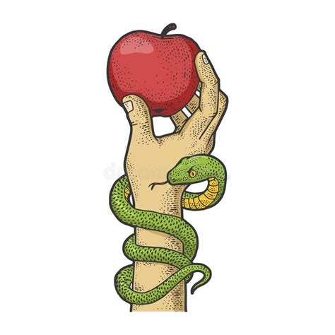 Snake Apple Hand Stock Illustrations – 446 Snake Apple Hand Stock ...