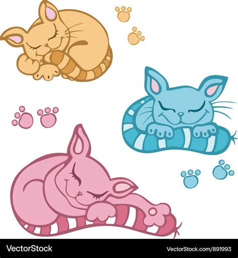 Sleeping cat Royalty Free Vector Image - VectorStock