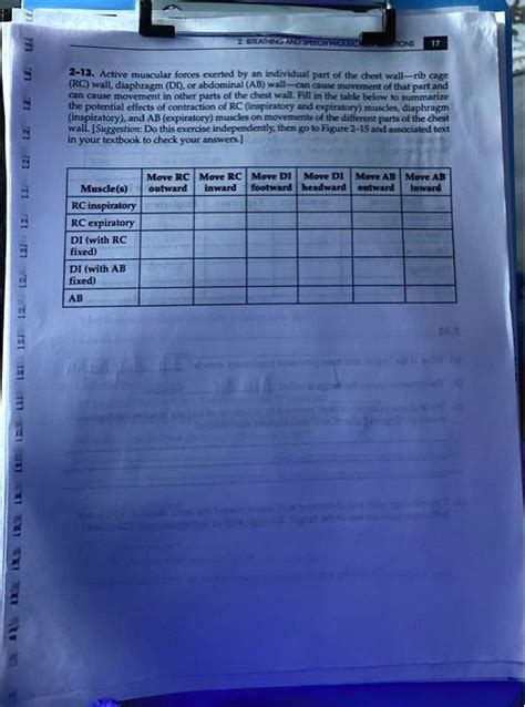 SOLVED: The potential effects of contraction of RC inspiratory and expiratory muscles, diaphragm ...