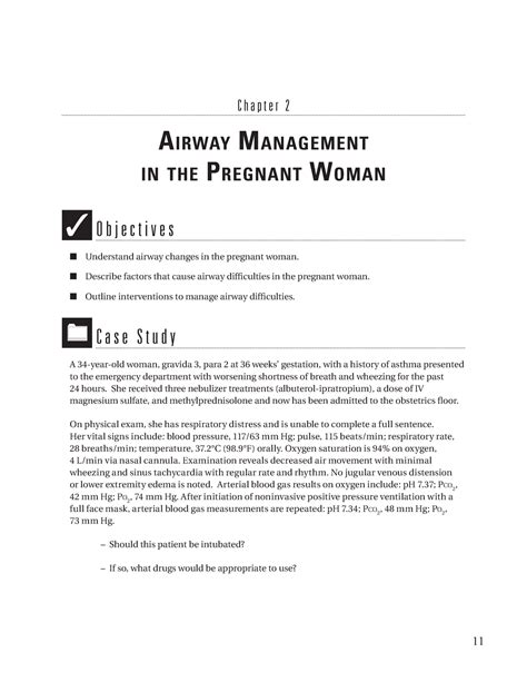 Fccsobbook Ch Airway Management In The Pregnant Woman O B J E