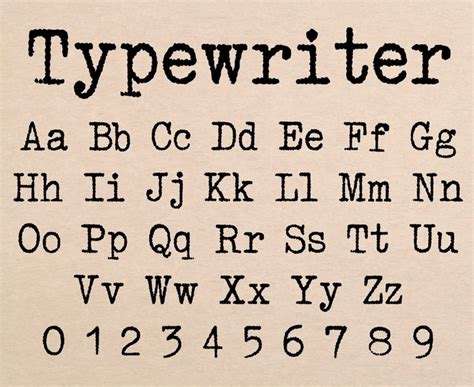 Typewriter Font Type Font American Typewriter Font Old Typewriter Font ...