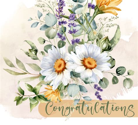 Floral Congratulations Card. Free Floral Wishes eCards, Greeting Cards ...