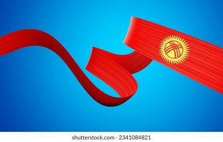 Kyrgyzstan Flag Waving Photos, Images and Pictures