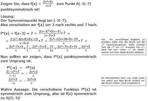 Symmetrie Von Funktionen Punktsymmetrie Achsensymmetrie Mathe Seite De