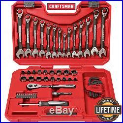 Craftsman 56 Piece Universal Mechanics Tool Set Case SAE Metric