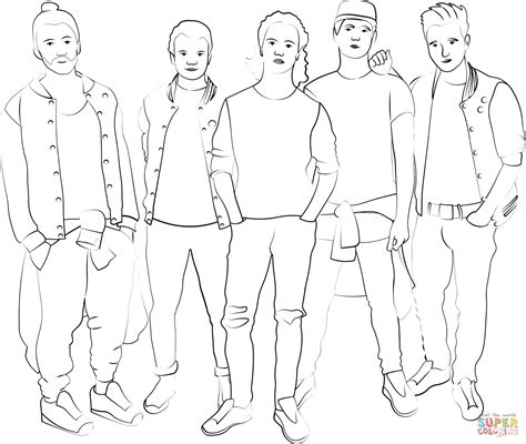 One Direction Coloring Page Free Printable Coloring Pages