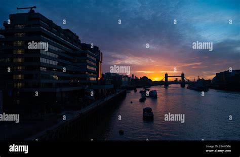 Sunrise over Tower Bridge, London, England Stock Photo - Alamy