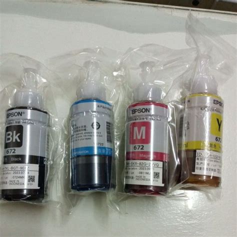 EPSON ORIGINAL INK 70ml 1set B C M Y 672 003 004 Lazada PH