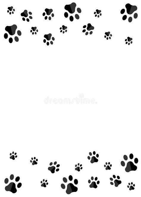 Dog Paw Print Border Template