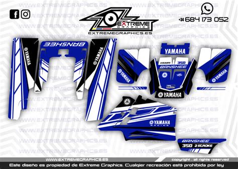 Adhesivos Quad Yamaha Banshee 50 Aniversario Azul Extremegraphics Es