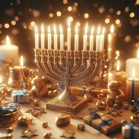 Imagem Religiosa Do Fundo De Hanukkah Do Feriado Judaico